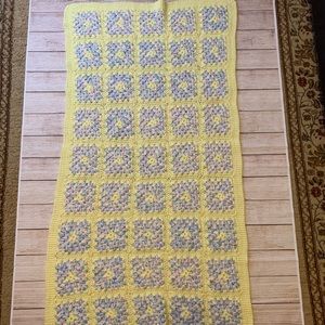 Handmade Baby Afghan Blanket 27x51 Granny Squares
